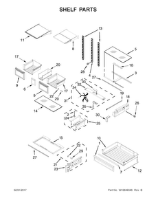 Part Location Diagram of W10717569 Whirlpool FRAME