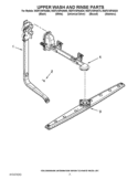 UPPER WASH AND RINSE PARTS Diagram and Parts List for WDF310PAAD0  Whirlpool Dishwasher