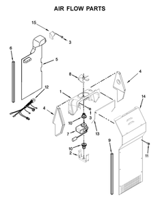 Air Flow Parts Diagram and Parts List for 10641172711  Kenmore Refrigerator