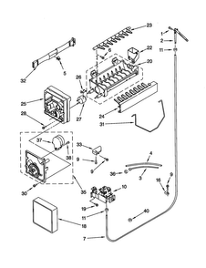 Icemaker Diagram and Parts List for GD22DFXFT0  Whirlpool Refrigerator
