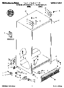 Cabinet Diagram and Parts List for KSRS22QGBL0  KitchenAid Refrigerator