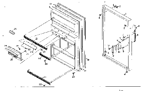Refrigerator Door Parts Diagram and Parts List for 106R12C1  Kenmore Refrigerator