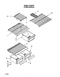 SHELF Diagram and Parts List for RT14CKXVW11  Roper Refrigerator