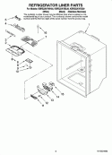 REFRIGERATOR LINER PARTS Diagram and Parts List for KBRS22KVWH00  KitchenAid Refrigerator