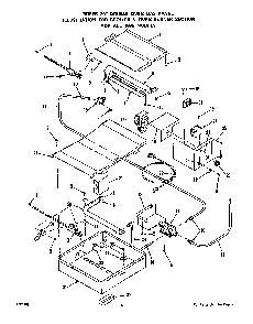 Broiler And Oven Burner Diagram and Parts List for 1885*0A  Roper Range