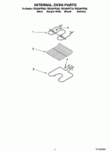 INTERNAL OVEN PARTS Diagram and Parts List for RBS305PRS02  Whirlpool Wall Oven