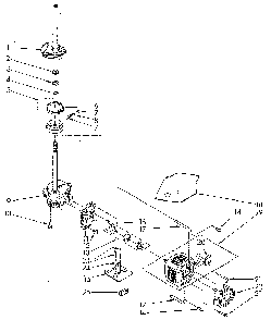Brake, Clutch, Gearcase, Motor And Pump Diagram and Parts List for LA5300XSN2  Whirlpool Washer