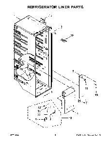 Refrigerator Liner Parts Diagram and Parts List for KRSC703HPS04  KitchenAid Refrigerator