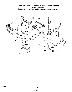 Top Burner Diagram and Parts List for 1456*0A  Roper Range