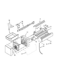 Ice Maker Parts Diagram and Parts List for KRFF302EBL00  KitchenAid Refrigerator