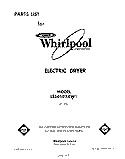 SECTION Diagram and Parts List for LE5650XKW1  Whirlpool Dryer