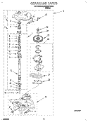 GEARCASE Diagram and Parts List for KAWE667BWH1  KitchenAid Washer