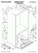 CABINET PARTS Diagram and Parts List for KBRO36FTX03  KitchenAid Refrigerator