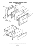 OVEN DOOR AND DRAWER Diagram and Parts List for SF365BEPW1  Whirlpool Range