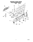 Part Location Diagram of 9750699 Whirlpool Electronic Control Board