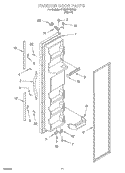 FREEZER DOOR Diagram and Parts List for 4YED27PQFN02  Whirlpool Refrigerator