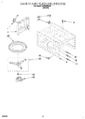 CAVITY AND TURNTABLE Diagram and Parts List for RM765PXBB2  Whirlpool Wall Oven