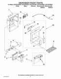 DISPENSER FRONT PARTS Diagram and Parts List for KSCS23FVSS03  KitchenAid Refrigerator