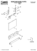 DOOR AND PANEL PARTS Diagram and Parts List for TUD8750RD0  Estate Dishwasher