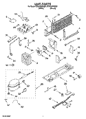 UNIT PARTS Diagram and Parts List for ET8AHMXRT01  Whirlpool Refrigerator