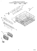 LOWER RACK Diagram and Parts List for KUDC25CHBL0  KitchenAid Dishwasher