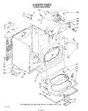 CABINET Diagram and Parts List for KGYE700THT0  KitchenAid Dryer