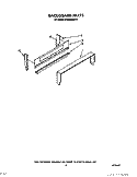 BACKGUARD Diagram and Parts List for SF302BSWW0  Whirlpool Range