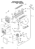 ICEMAKER Diagram and Parts List for KSSC48FKB00  KitchenAid Refrigerator