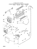 ICE MAKER Diagram and Parts List for GD22DFXFB02  Whirlpool Refrigerator