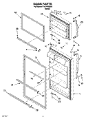 DOOR PARTS Diagram and Parts List for IT18DKXSQ00  Inglis Refrigerator