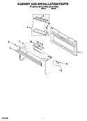 CABINET AND INSTALLATION PARTS Diagram and Parts List for MH1141XMB4  Whirlpool Microwave