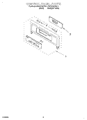 CONTROL PANEL Diagram and Parts List for RBD276PDQ11  Whirlpool Wall Oven