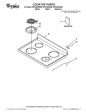 COOKTOP PARTS Diagram and Parts List for WFC340S0AB0  Whirlpool Range