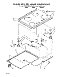 BURNER BOX, GAS VALVES, AND SWITCHES Diagram and Parts List for KGCT365ABL0  KitchenAid Cooktop