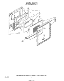 DOOR Diagram and Parts List for RB120PXK1  Whirlpool Wall Oven