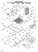 UNIT PARTS Diagram and Parts List for KSRA22ILBL03  KitchenAid Refrigerator