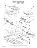 VENTILATION PARTS Diagram and Parts List for GH7208XRQ3  Whirlpool Microwave