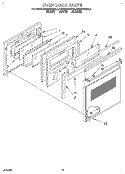 OVEN DOOR Diagram and Parts List for KEMS306BAL3  KitchenAid Wall Oven