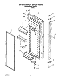 REFRIGERATOR DOOR Diagram and Parts List for KSRB27QABL06  KitchenAid Refrigerator