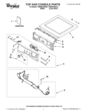 TOP AND CONSOLE PARTS Diagram and Parts List for YWED97HEXW4  Whirlpool Dryer