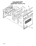 OVEN DOOR Diagram and Parts List for RS675PXYH2  Whirlpool Range