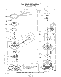 PUMP AND MOTOR Diagram and Parts List for DU9000XR6  Whirlpool Dishwasher