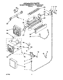 ICEMAKER, LIT/OPTIONAL Diagram and Parts List for RS22BRXAL01  Roper Refrigerator