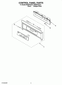 CONTROL PANEL PARTS Diagram and Parts List for RS696PXGQ16  Whirlpool Range