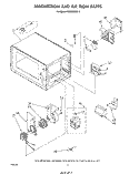 MAGNETRON AND AIR FLOW Diagram and Parts List for MW3200XP2  Whirlpool Microwave