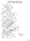 REFRIGERATOR SHELF Diagram and Parts List for GD25DQXFW01  Whirlpool Refrigerator