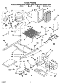UNIT PARTS Diagram and Parts List for KSRS27CNSS00  KitchenAid Refrigerator