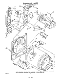 BULKHEAD Diagram and Parts List for LG7681XSW1  Whirlpool Dryer