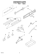 ACCESSORY PARTS Diagram and Parts List for PVBN600LW1  Whirlpool Cabinet
