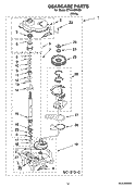 GEARCASE PARTS, OPTIONAL PARTS (NOT INCLUDED) Diagram and Parts List for ETW4400VQ0  Estate Washer